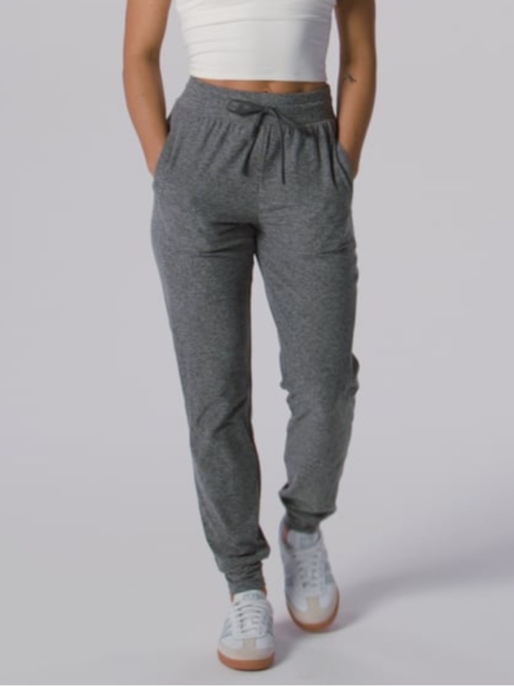 FABLETICS Jersey Jogger Sweatpants Charcoal Gray Heather 4X NWT